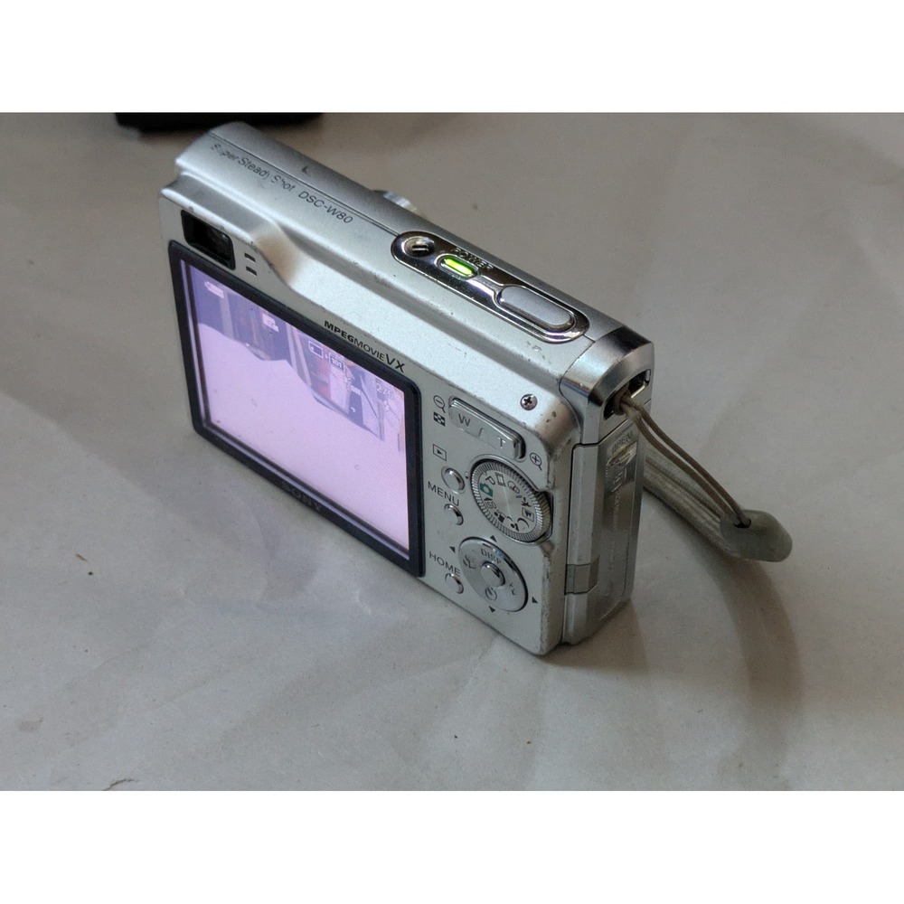 Sony Cyber-shot DSC-W80 7.2MP Digital Camera Silver Bundle 4GB Card Working - Picture 6 of 11